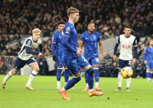 Cole Palmer breaks Premier League penalty record with outrageous Panenka goal as Tottenham fall apart against Chelsea