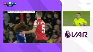 ‘Get him out’ fume Southampton fans after captain Jack Stephens sent off for pulling Marc Cucurella’s hair