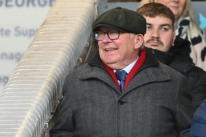 Sir Alex Ferguson looks in good spirits after Christmas as Man Utd legend is spotted in stands at EFL match