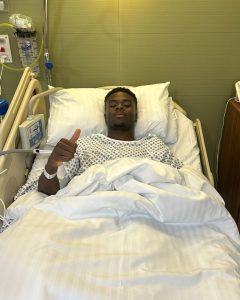 Bukayo Saka posts picture from hospital bed after Arsenal star undergoes surgery and faces months on sidelines