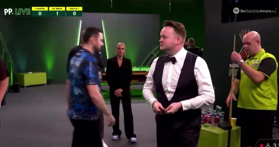 Embarrassing moment snooker star Shaun Murphy throws ‘worst darts ever’ after claiming to have hit nine-darter