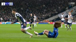 Marc Cucurella charges over to Chelsea bench and changes boots after horror slip leads to two Tottenham goals