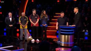 Watch the moment Darts superstar Luke Littler scores a 180 on Bullseye as show finally makes long-awaited comeback