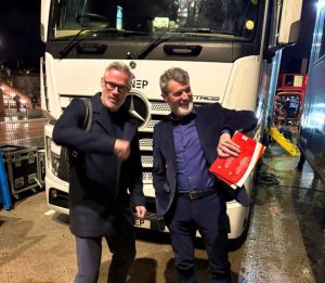 Roy Keane jokingly checks his watch as Sky Sports pundit ‘waits for Ipswich fan in car park’ after clash with supporter