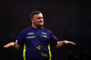 Moment Luke Littler copies Chelsea legend’s celebration during World Darts Championship clash with Nathan Aspinall