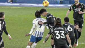 Premier League release statement on Brighton’s penalty against Arsenal after VAR check on William Saliba challenge