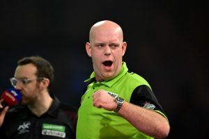 Three-time champ Michael van Gerwen hammers Chris Dobey to set up potential World Championship final with Luke Littler