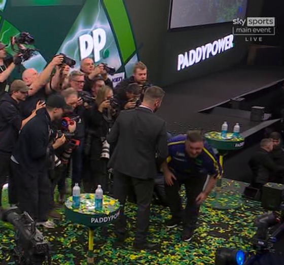 Fans convinced Luke Littler suffered INJURY on stage celebrating epic PDC World Championship final win