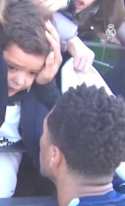 Wholesome moment Jude Bellingham leaves a young Real Madrid fan crying with happiness as he hands him his shirt